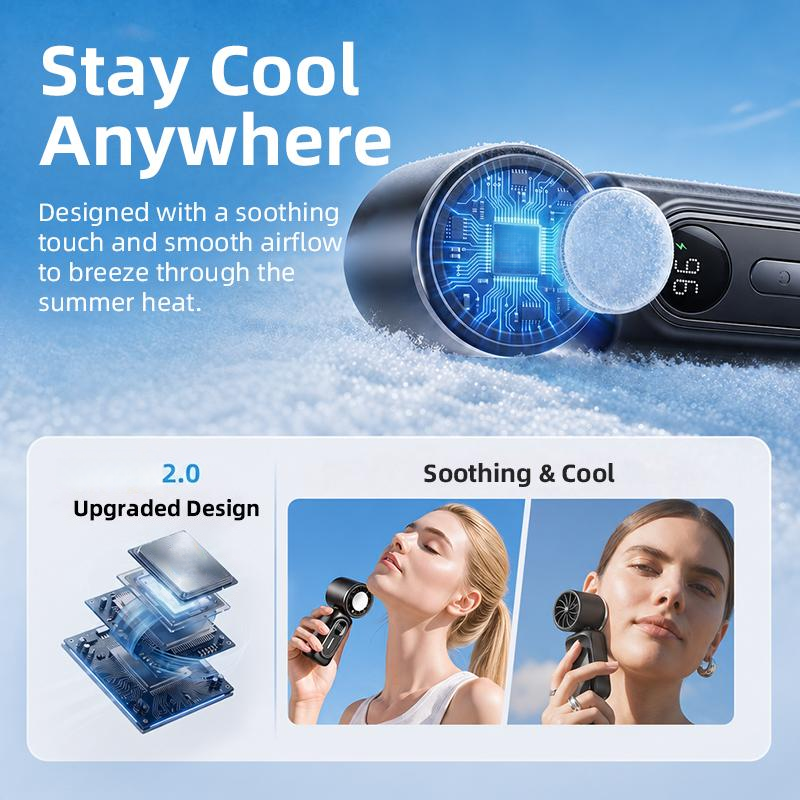 Clip On Mini Fan | 5-Speed Rechargeable for Travel & Camping🧊