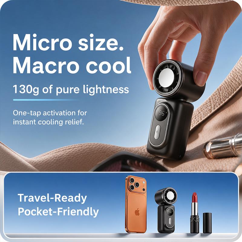 Clip On Mini Fan | 5-Speed Rechargeable for Travel & Camping🧊
