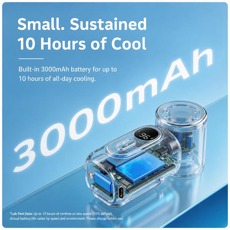 Clip On Mini Fan | 5-Speed Rechargeable for Travel & Camping🧊